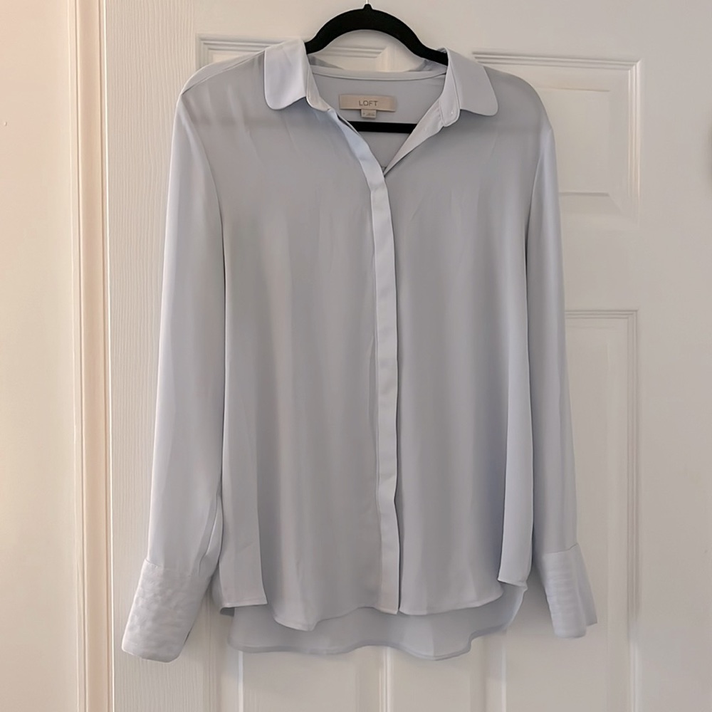 Lift blue LOFT blouse